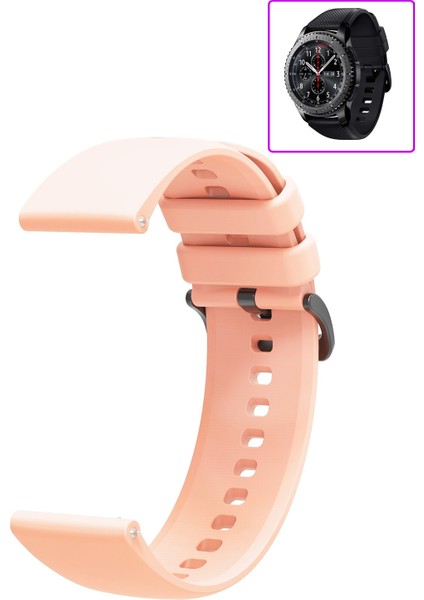 Samsung Gear S3 Frontier Uyumlu Kordon Yumuşak Dokulu Soft Renk Tokalı Silikon Kayış fiyatları