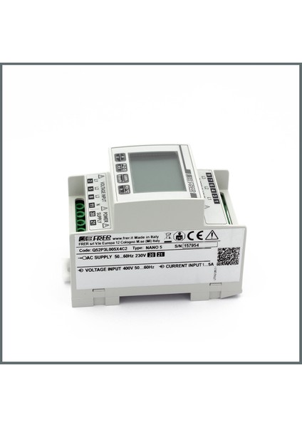 NANO Enerji Analizörü Giriş:1-5A, 400V,