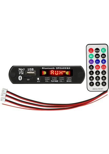 Dc 5V 2X3W 6W Amplifikatör Dekoder Kurulu Bluetooth V5.0 Araba Mp3 Çalar USB Kayıt Modülü Fm Aux Radyo Hoparlör Için (Yurt Dışından)