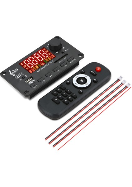 12V Amplifikatör Bluetooth 5.0 100W Mp3 Dekoder Kurulu Çağrı Kaydı Kablosuz Müzik Ses Modülü USB Tf Radyo Araba Için(A) (Yurt Dışından)