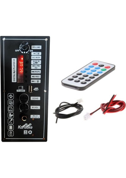 3.7V Amplifikatör Kurulu Kare Dans Hoparlör Amplifikatör Desteği Bluetooth Aux Tf-Kart U-Disk Kayıt 5-8 Inç Hoparlör (Yurt Dışından)