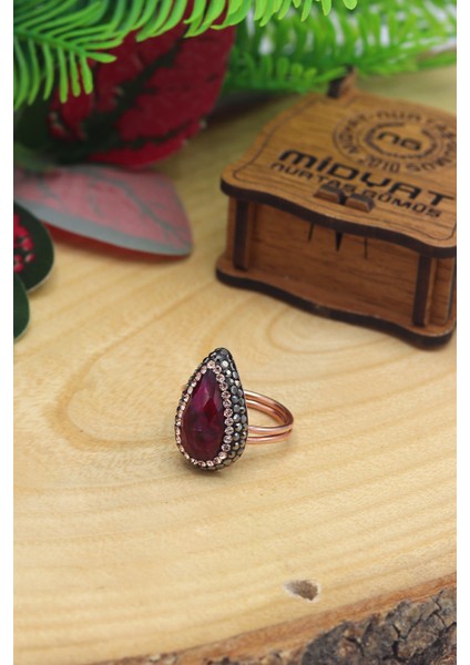 Jasper ve Swarovski Taşlı 925 Ayar Bayan Gümüş Yüzük 201022730 modelleri