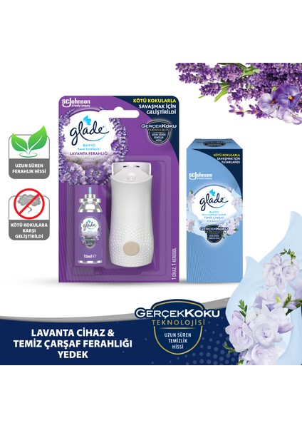 Banyo Cihaz + Yedek Lavanta ve Yedek Temiz Çarşaf Ferahlığı Seti