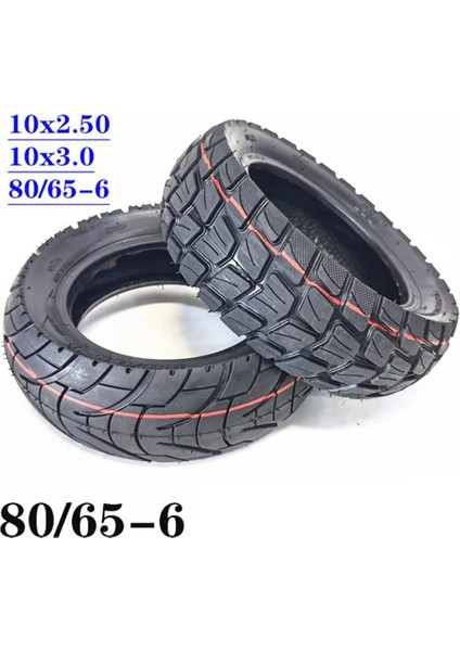 10 Inç Tubeless Elektrikli Scooter Lastiği, 80/65-6 Lastik, 10X3.0-6 E-Bisiklet Patlamaya Dayanıklı Kauçuk Lastikler, Yol Lastiği (Yurt Dışından)