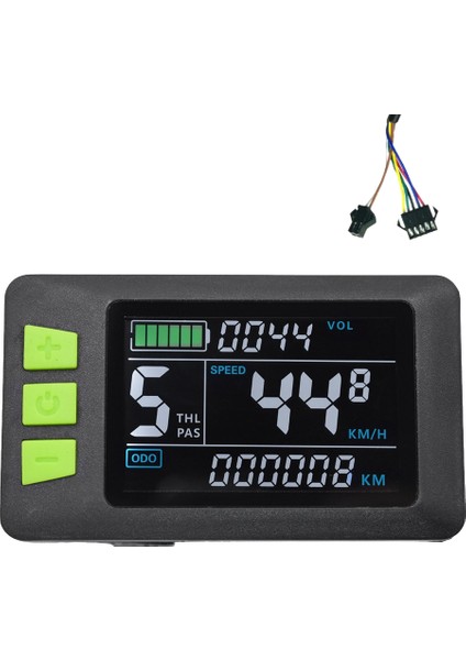 P3C LCD Ekran Kontrol Paneli Renkli Ekran 24V 36V 48V 60V Elektrikli Bisiklet Ölçer Elektrikli Scooter Için (Sm Fiş) (Yurt Dışından) fırsatları