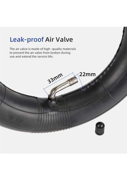 8.5 Inç Iç Tüp Arka Tekerlek Bükülmüş Vana Gövdesi 50/75-6.1 Arka Lastik 8 1/2x2 Gotrax Gxl V2 Hiboy Xiaomi M365 Pro 1s (Yurt Dışından) fiyatları