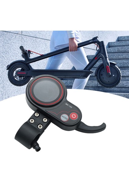 Kugoo M4 Elektrikli Scooter Için MR-100 LCD Ekran Ölçer Kontrol Paneli 6pin + Anahtar Düğmesi (Yurt Dışından)