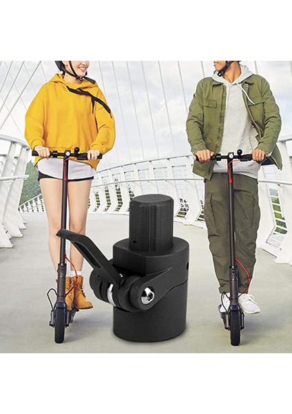 Katlanır Direk Tabanı - Kilit Vidalı Kanca Metal Konnektör - M365 Elektrikli Scooter ile Uyumlu(Siyah) (Yurt Dışından)