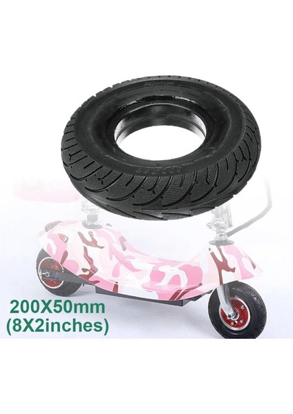 8 Inç Elektrikli Scooter Lastiği 200X50 Katı Lastik Arka Lastik Speedway Ruıma Mini 4 Pro (Yurt Dışından)