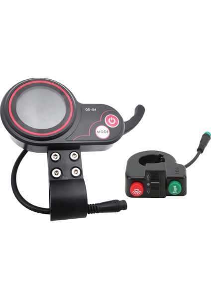 Qs-S4 72V Başparmak Gaz Kelebeği LCD Ekran Ölçer + Anahtar Düğmesi Sadece Sıfır 11X Elektrikli Scooter 6pın Ekran Için (Yurt Dışından)