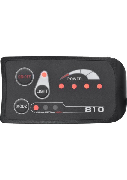 6pın S810 E-Bisiklet Metre LED Ekran IP65 36V Uart Elektrikli Bisiklet Elektrikli Bisiklet Metre (36V) (Yurt Dışından)