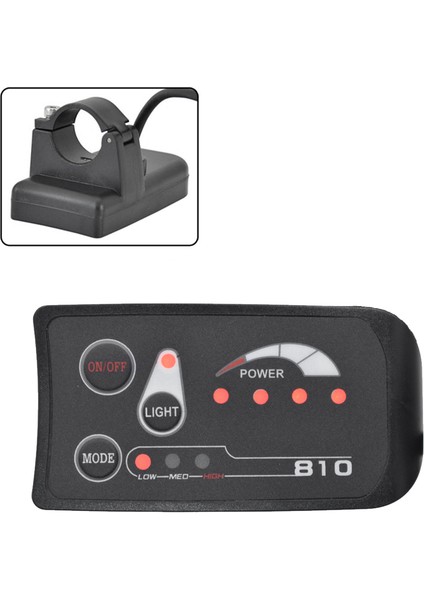 6pın S810 E-Bisiklet Metre LED Ekran IP65 36V Uart Elektrikli Bisiklet Elektrikli Bisiklet Metre (36V) (Yurt Dışından)