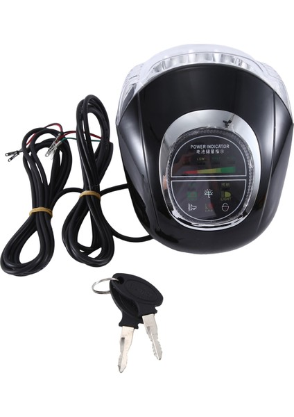 60V Bluetooth Kafa Işık Lambası Dönüş Sinyali Kuyruk Lambası LCD Gösterge Paneli Elektrikli Scooter Anahtarı Elektrikli Kilit Aksesuarları (Yurt Dışından)