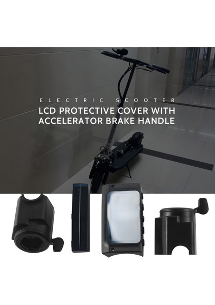 LCD Ekran Koruyucu Kabuk Kapak Gaz Pedalı Fren Kolu ile LED Aydınlatma Koruması Kugoo S1 S2 S3 Elektrikli Scooter (Yurt Dışından)