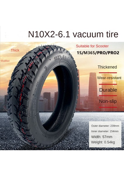 Xiaomi Scooter Için M365/1S/PRO/PRO2 Modifiye Lastik 10X2-6.1 Vakum Lastik Lastik Pnömatik Lastik (Yurt Dışından)