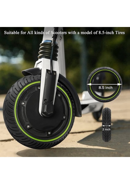 Xıaomı Elektrikli Scooter Için 2 Parça 8 1/2x2 Patlamaya Dayanıklı Lastik 8,5 Inç (Yurt Dışından)