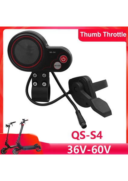 Qs-S4 36V-60V Başparmak Gaz LCD Ekran Ölçer Kiti Sıfır 8 9 10 8x 10X Elektrikli Scooter 6pın Ekran Aksesuarları (Yurt Dışından)