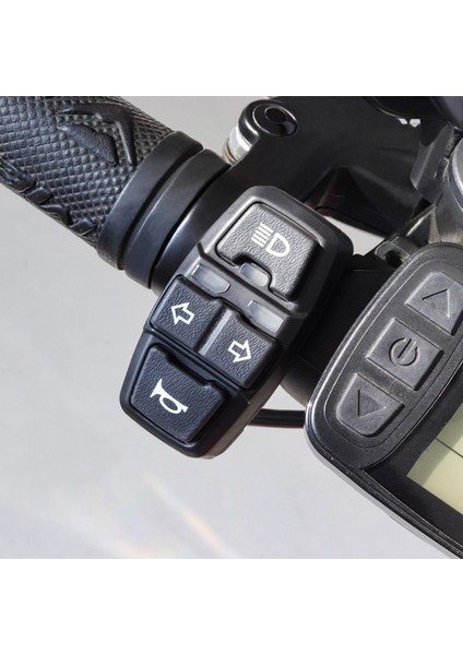 Ebike Işık Anahtarı + Korna ve Dönüş Işık Anahtarı Scooter Elektrikli Bisiklet Akıllı Dağ Bisikleti Dıy Aksesuarları, 36V (Yurt Dışından)