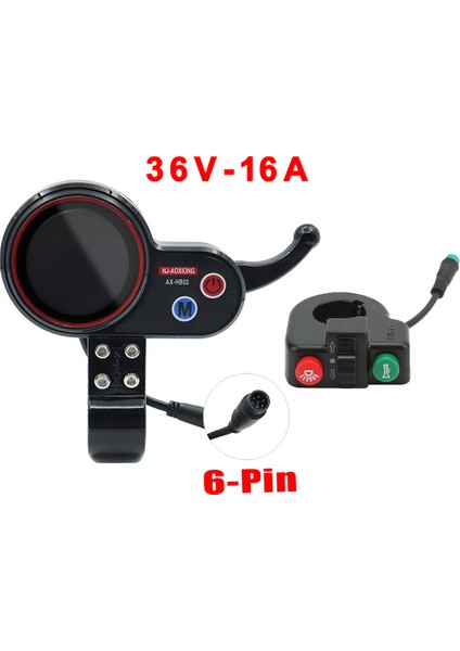 Nj-Aoxıong AX-HB02 Elektrikli Scooter Kontrol Paneli Metre + Anahtarı Düğmesi 36V 48V Elektrikli Scooter Için Ayarlanabilir 6pın (Yurt Dışından)