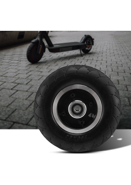 Patlamaya Dayanıklı Katı Içsiz Lastik 8 Inç Elektrikli Scooter Için Ön Tekerlek ve Kemer Arka Tekerlek 200X50 Katı Lastik Parçaları (Yurt Dışından)