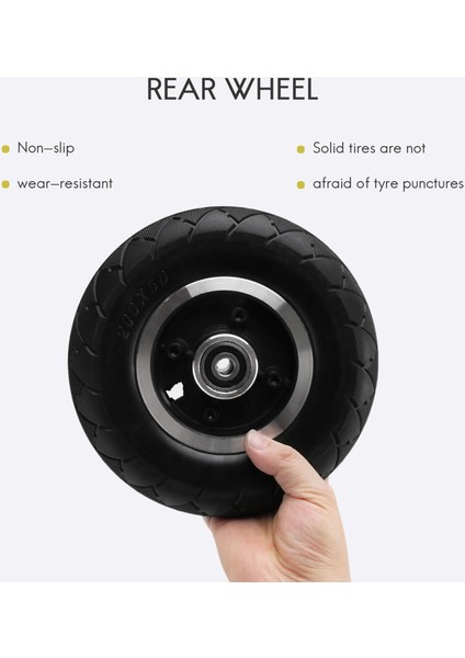 Patlamaya Dayanıklı Katı Içsiz Lastik 8 Inç Elektrikli Scooter Için Ön Tekerlek ve Kemer Arka Tekerlek 200X50 Katı Lastik Parçaları (Yurt Dışından) fırsatları