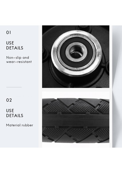 Patlamaya Dayanıklı Katı Içsiz Lastik 8 Inç Elektrikli Scooter Için Ön Tekerlek ve Kemer Arka Tekerlek 200X50 Katı Lastik Parçaları (Yurt Dışından) indirimleri