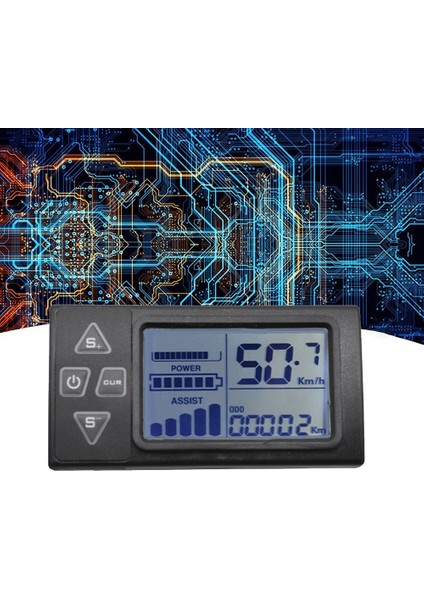 24V 36V 48V 60V S861 LCD Ebike Ekran Gösterge Paneli Ölçer Elektrikli Bisiklet Için Bldc Denetleyici Kontrol Paneli (Sm Fiş) (Yurt Dışından)