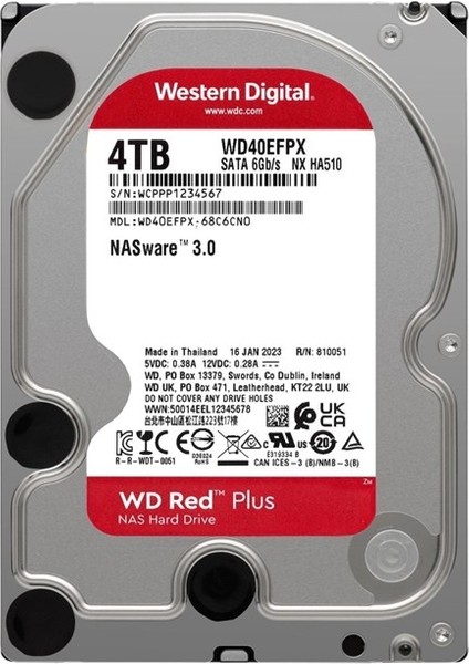 4tb Red 3.5" 5400RPM 256MB Sata3 WD40EFPX