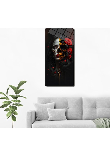 Cam Tablo | Modern Art Serisi | Dark Woman | 40CM x 80CM