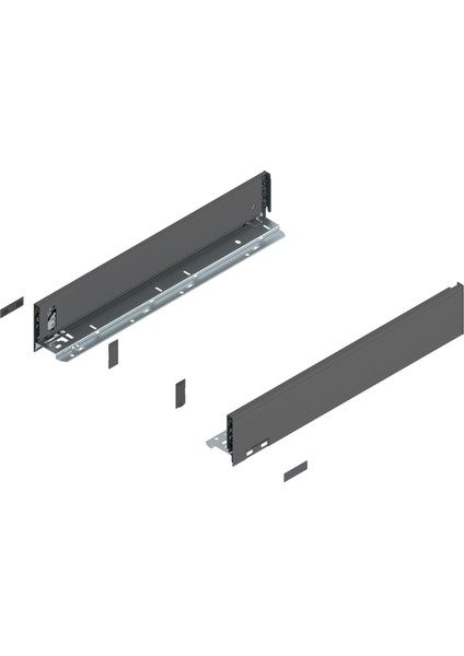 Legrabox Pure M Alçak Yanak 45 Cm. Tip-On Blumotion Orion Gri Antrasit