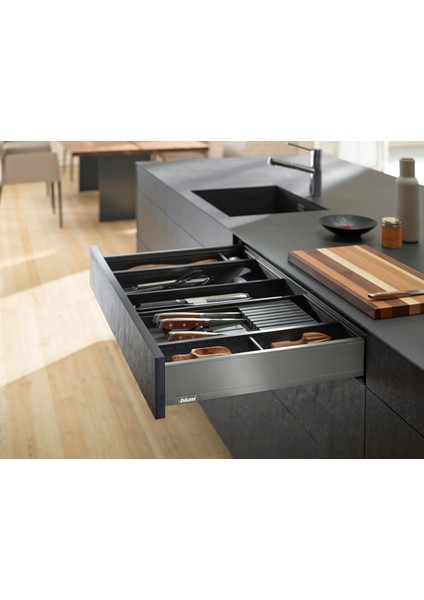Legrabox Pure M Alçak Yanak 45 Cm. Tip-On Blumotion Orion Gri Antrasit