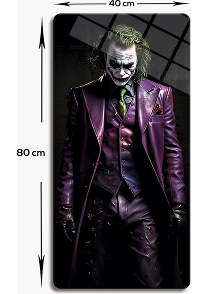 Cam Tablo | Modern Art Serisi | Dark Knight | 40CM x 80CM