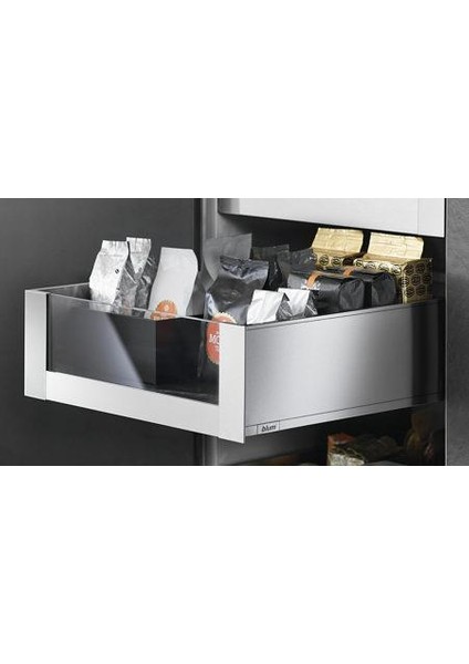 Iç Kiler Çekmecesi Legrabox Pure C Yüksek Yanak Önü Camlı 50 Cm. Frenli Blumotion Orion Gri Antrasit
