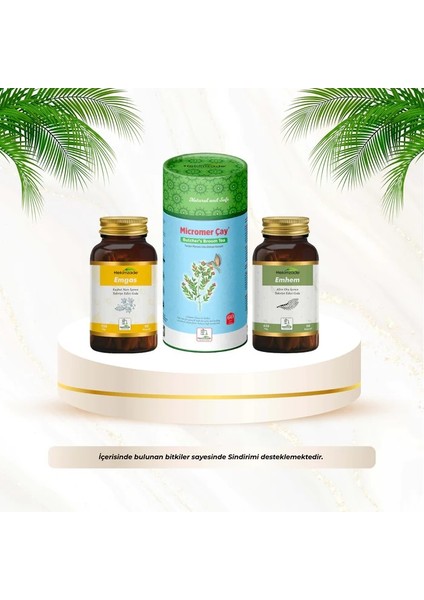 Sindiriim Seti - Emhem 90 Kapsül & Emgas 90 Kapsül & Micromer Paket Çay