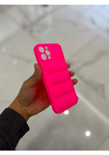 Apple iPhone 12 Pro Max Uyumlu Şişme Puffer Silikon Kılıf Şeker Pembe fiyatları