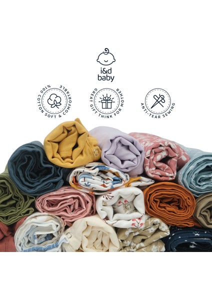 1 Adet Açık Mavi 75X100 cm %100 Pamuk Tek Katlı Müslin Kumaş Çıtçıtlı Puset Örtüsü. fırsatları