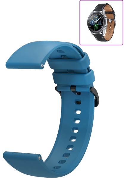 Samsung Galaxy Watch 3 45MM Uyumlu Kordon Yumuşak Dokulu Soft Renk Tokalı Silikon Kayış