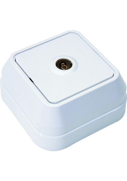 Sıva Üstü Beyaz Tv Anten Prizi 8db Geçişli