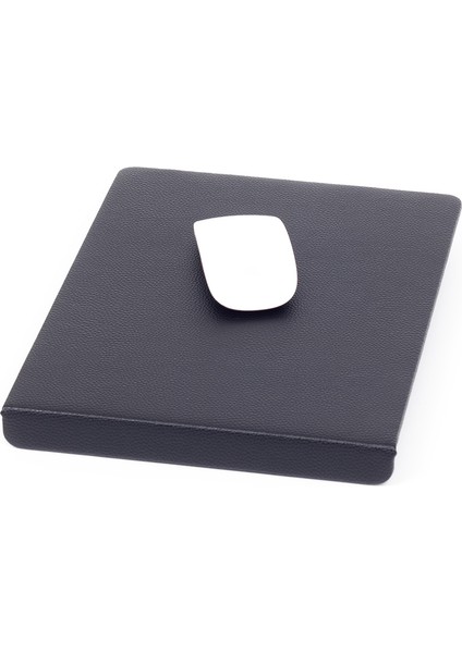 Deri Kenar Korumalı Mousepad Siyah 23 x 30 cm