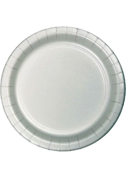 Gümüş 8 Adet Tabak 23CM - Yubi Oyuncak