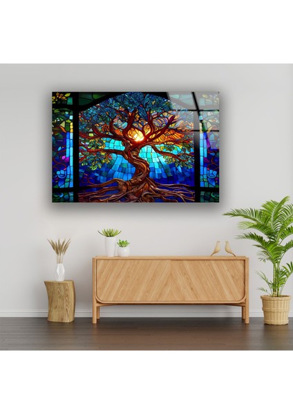Hayat Ağacı Temperli Cam Duvar Tablosu indirimleri