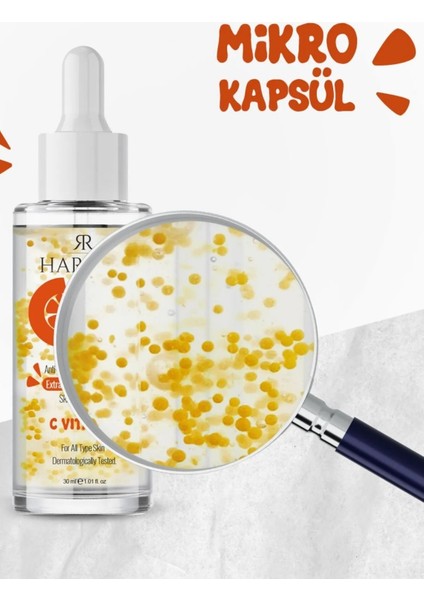 Aydınlatıcı Cilt Tonu Eşitleyici Mikrokapsül C Vitamin Bombası Serum 30 ml