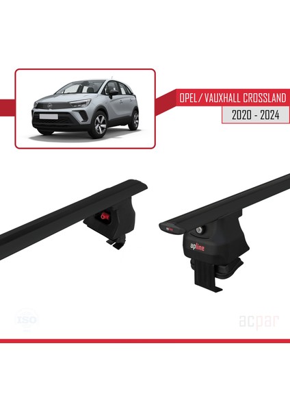 Opel / Vauxhall Crossland 2020 ve Sonrası ile Uyumlu Ace-4 Ara Atkı Tavan Barı Siyah indirimleri