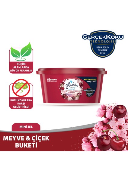 Mini Jel Oda Kokusu Meyve ve Çiçek Buketi 70 g