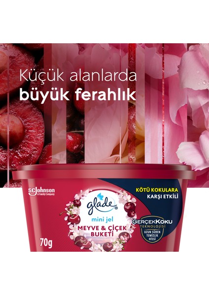 Mini Jel Oda Kokusu Meyve ve Çiçek Buketi 70 g