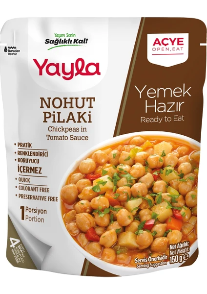 Yemek Hazır Nohut Pilaki 150 gr