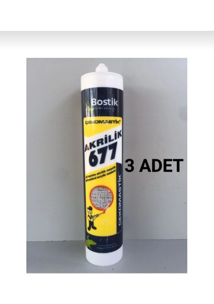 Akrilik Mastik 677-BEYAZ 500 gr - 3 Adet