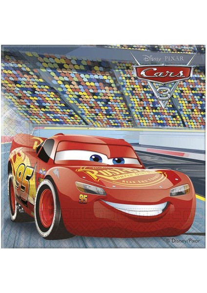 Cars 3 Kağıt Peçete 20 Adet 33X33 cm - Yubi Oyuncak