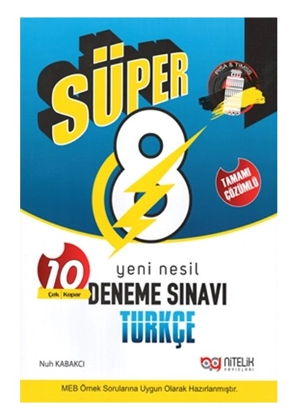 8. Sınıf Yeni Nesil Süper Türkçe - Matematik - Fen Bilimleri 10 Deneme Sınavı fiyatları