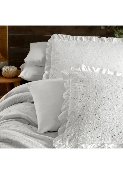 Mood Comfort Gırona Çift Kişilik Beyaz Nevresim Takımı